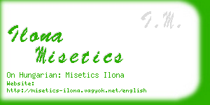 ilona misetics business card